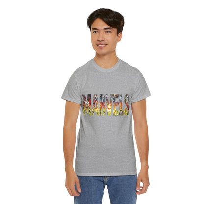 Marvels T-Shirt - Alex Ross Art from the popular Kurt Busiek Story - Spider-Man, Fantastic Four, X-Men, Hulk, Captain America, Thor, Iron Man - Marvel Comics