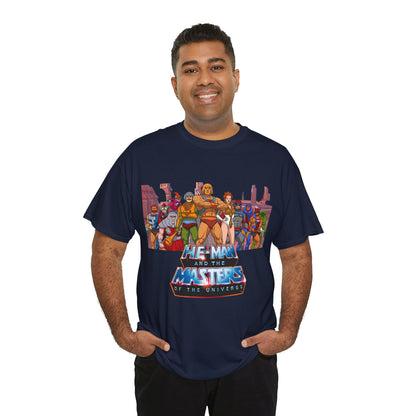 Masters of the Universe T-Shirt - He-Man, Man-At-Arms, Teela, Orko, Fisto, Moss Man, Ram Man - 1980s Filmation Art