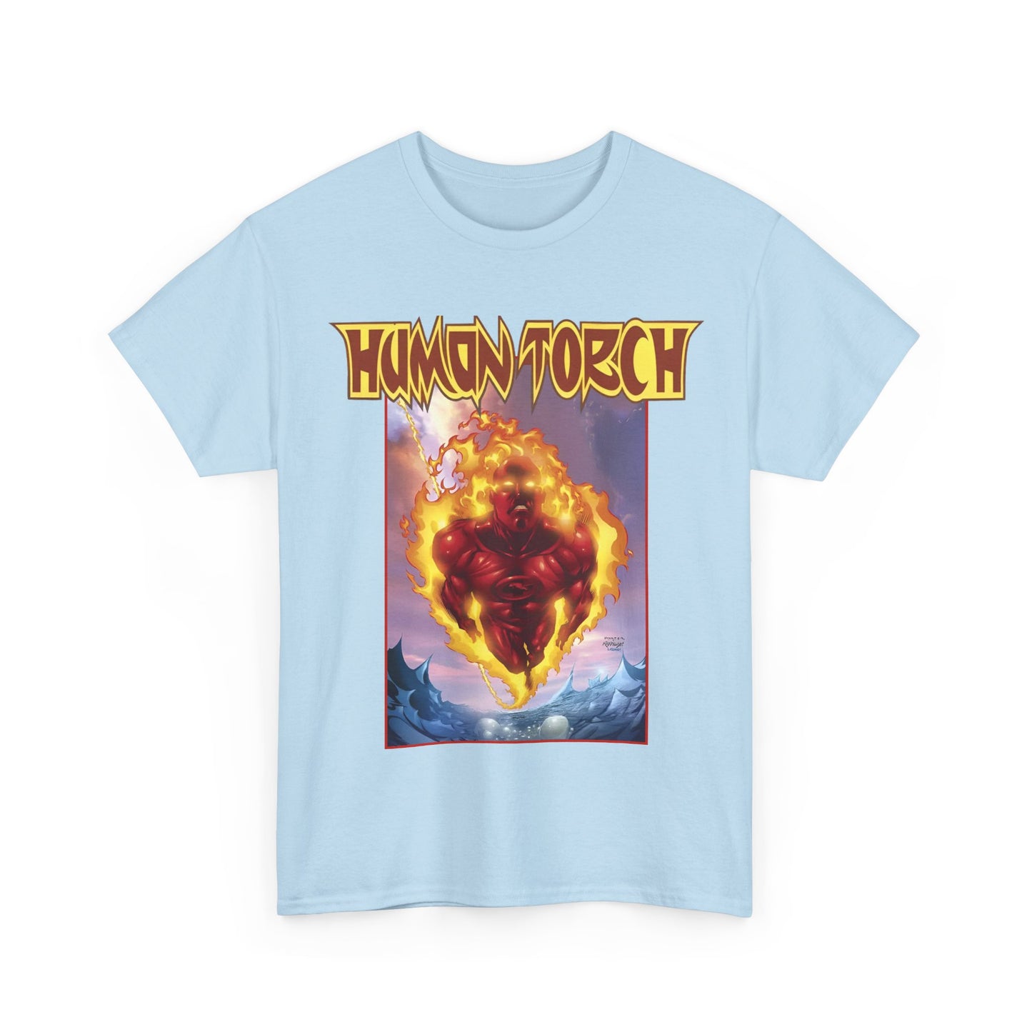Human Torch T-Shirt - Howard Porter Art - Marvel Comics