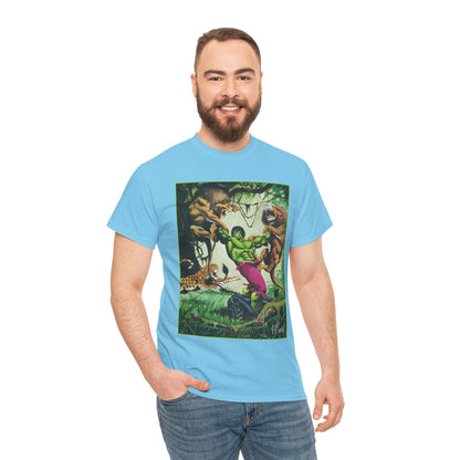Incredible Hulk T-Shirt - Joe Jusko Art - Hulk Fighting Lions and Tigers (But No Bears, Oh My!) - Marvel Comics