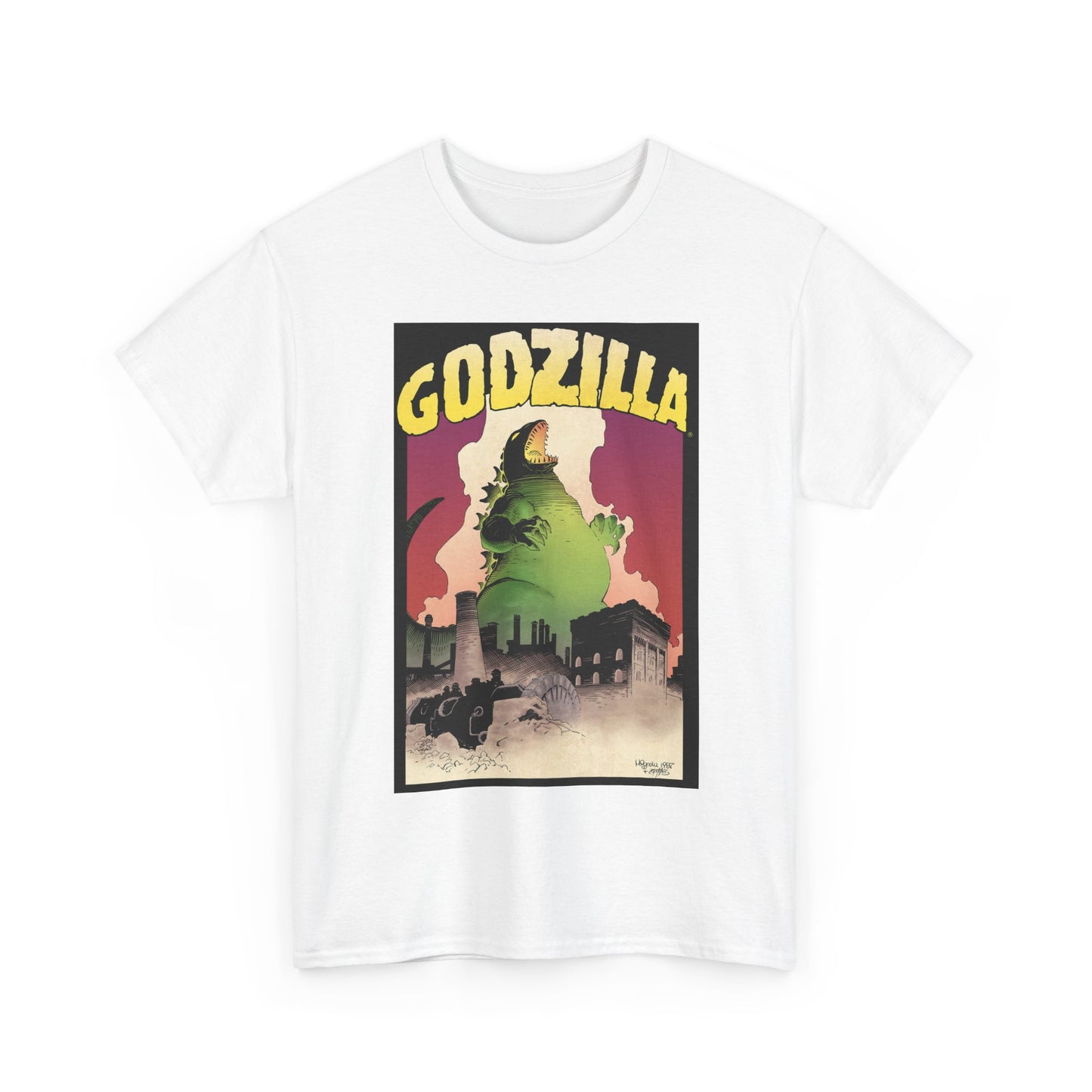 Godzilla T-Shirt - Mike Mignola Art - 1987 Portfolio Artwork - Dark Horse Comics