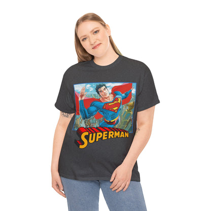 Superman T-Shirt - Guillem March Art - Variant Connecting Cover Art - Flying Over Metropolis - DC Comics All-In