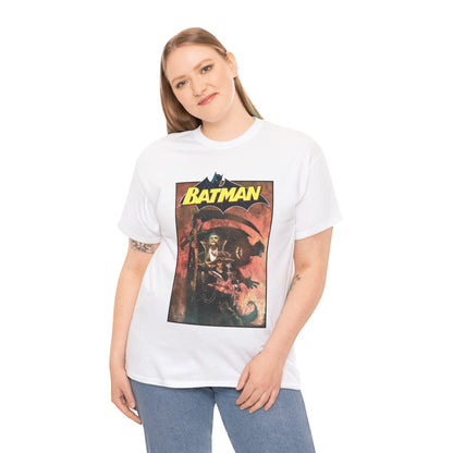 Batman T-Shirt - Bill Sienkiewicz Art - With Scarecrow & Ra's Al Ghul - DC Comics