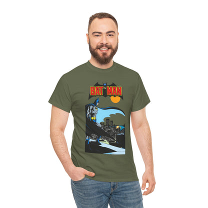 Batman T-Shirt - Jim Aparo Art - Dark Knight Looking Over Gotham City - Bronze Age Art - DC Comics