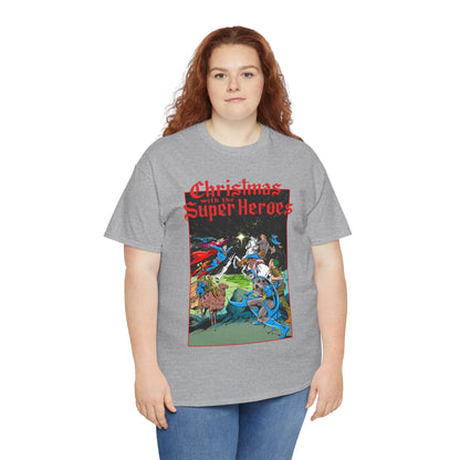 Christmas With the DC Super-Heroes T-Shirt - José Luis García-López Art - Superman, Batman, Jonah Hex, Legion of Super-Heroes - DC Comics