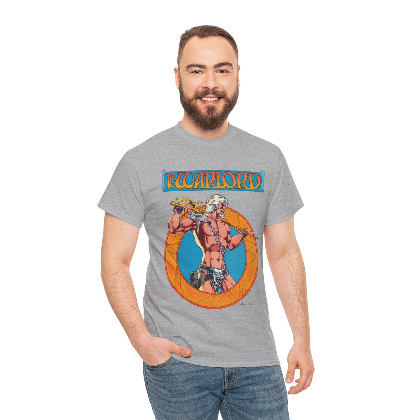 Warlord T-Shirt - Mike Grell Art - Skartaris - Travis Morgan - DC Comics 1970s Sword & Sorcery Series