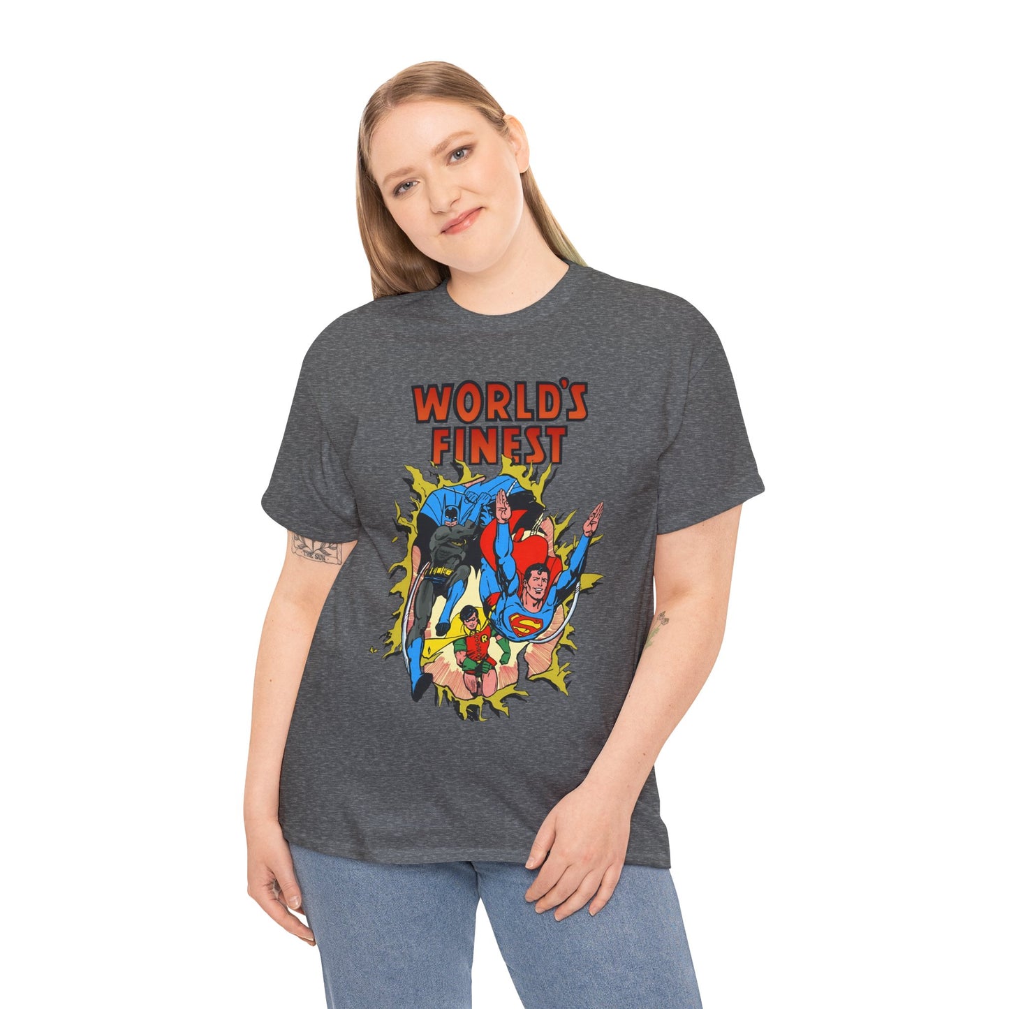 World's Finest T-Shirt - George Perez Art - Superman, Batman, Robin - DC Comics