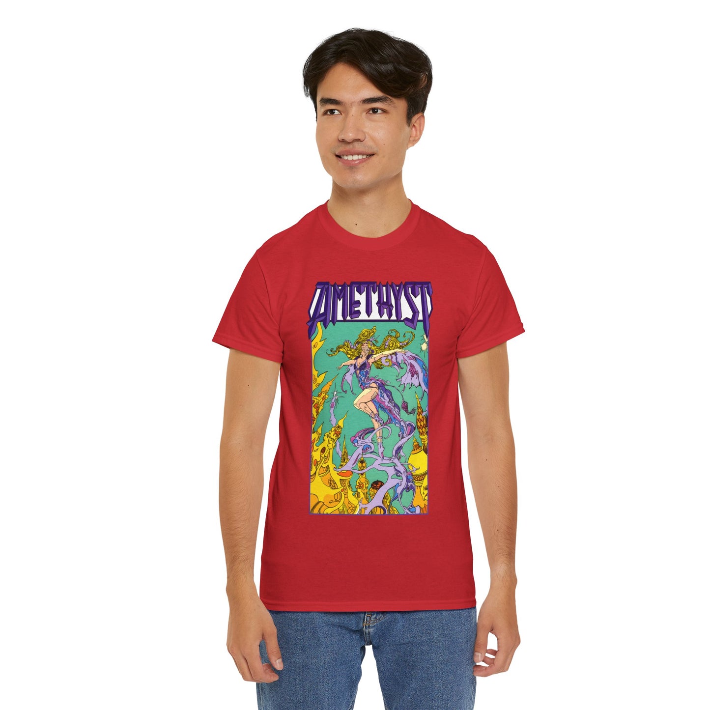 Amethyst T-Shirt - Esteban Maroto Art - Princess of Gemworld - 1980s Series - DC Comics