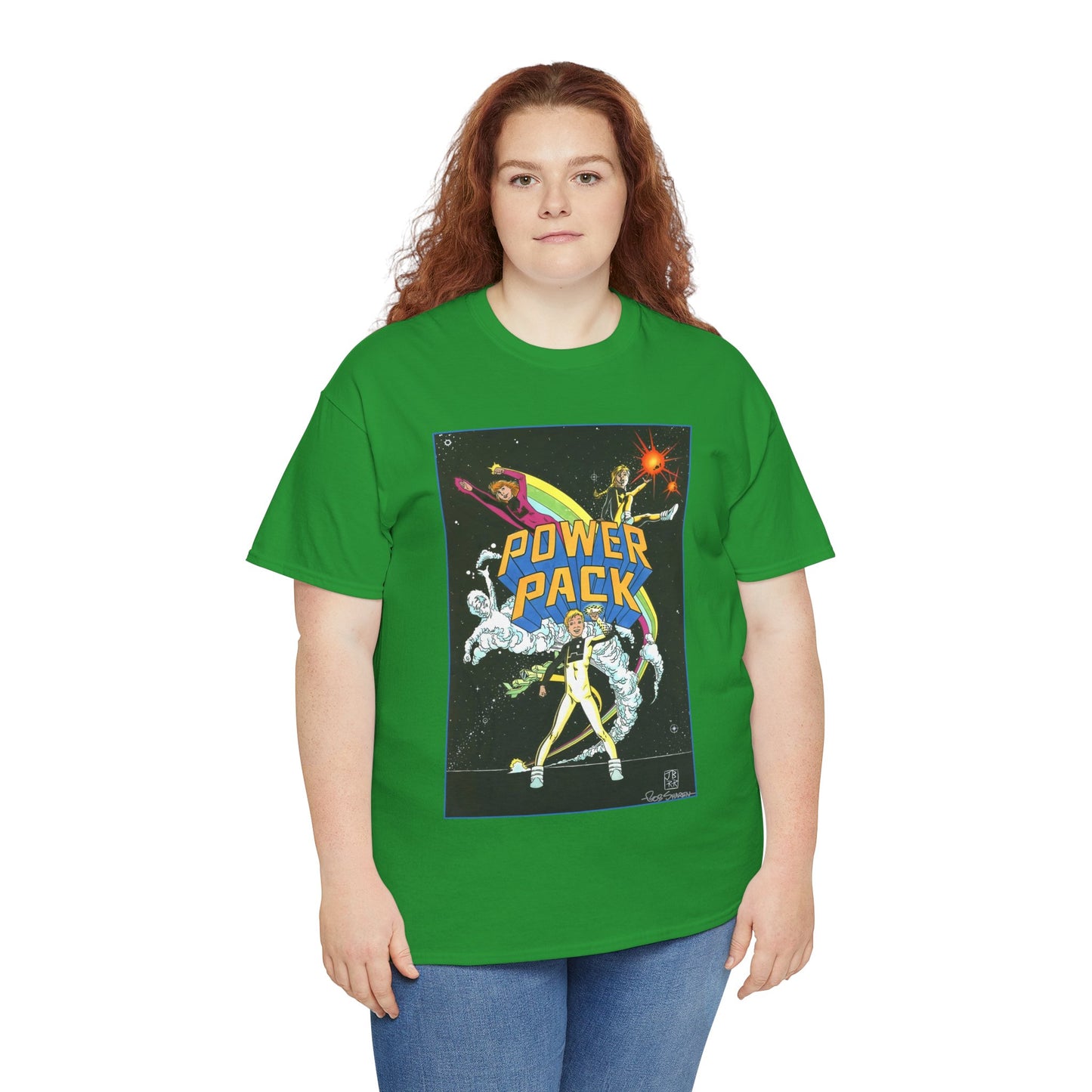 Power Pack T-Shirt - June Brigman, Roy Richardson, Bob Share Art - Ad Recreation - Marvel Comics