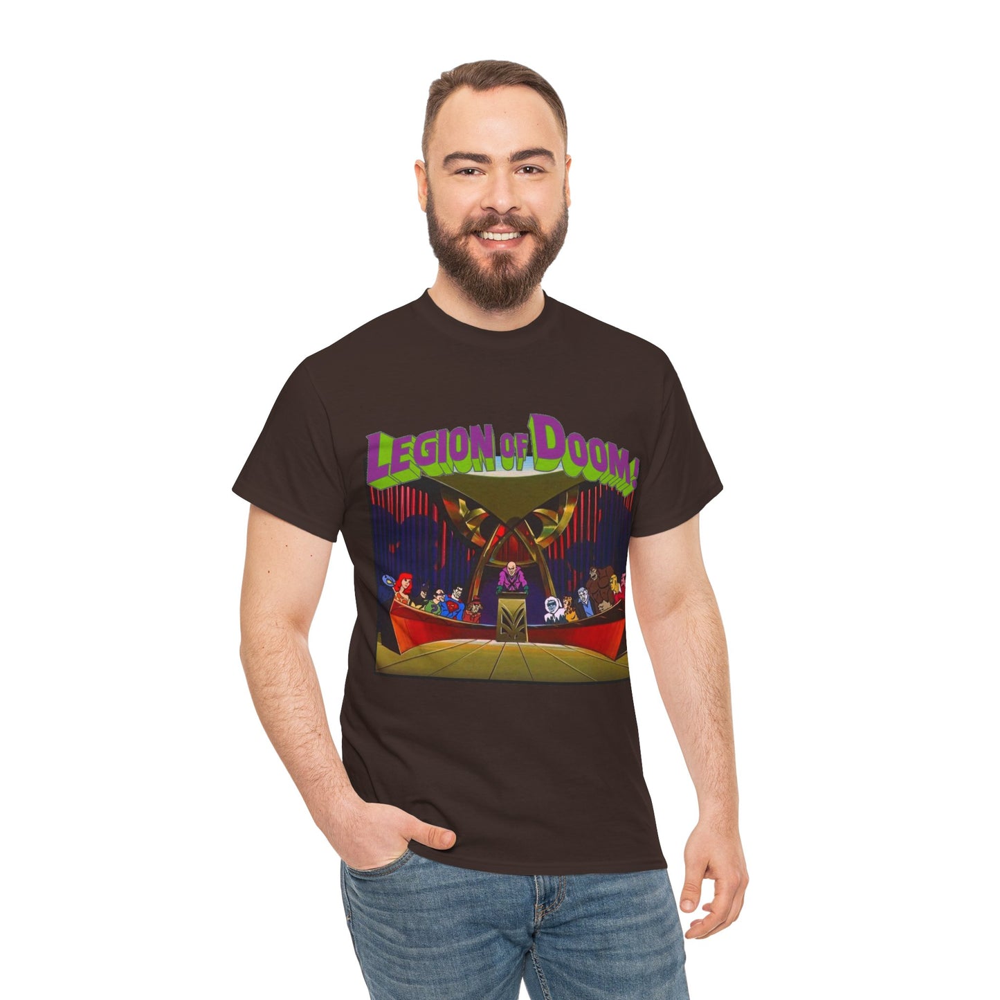 Legion of Doom T-Shirt - Super Friends Cartoon - Lex Luthor, Grodd, Brainiac, Giganta, Riddler, Bizarro, Scarecrow, Hanna-Barbera Animation