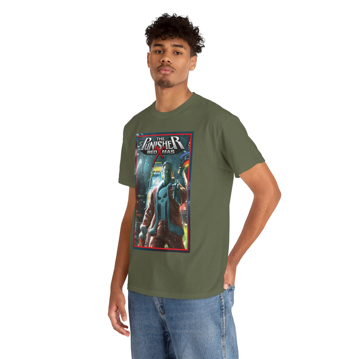 Punisher: Red Xmas T-Shirt - Mark Texeira Art - Marvel Comics
