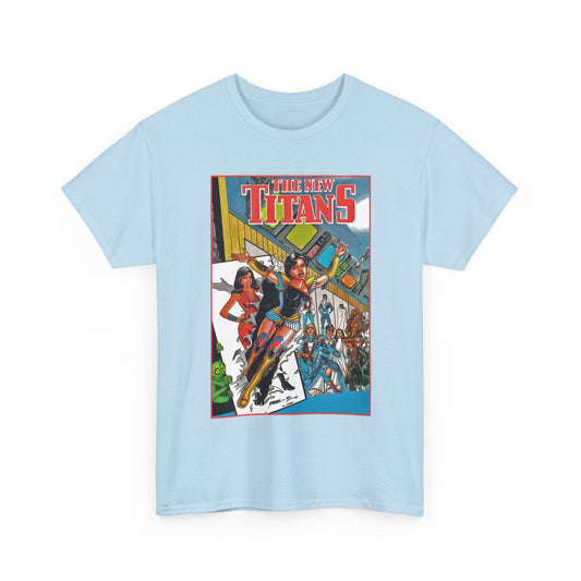 New Titans T-Shirt - George Perez Art - Troia 1st Appearance - Nightwing, Cyborg, Starfire, Raven, Jericho, Changeling - DC Comics