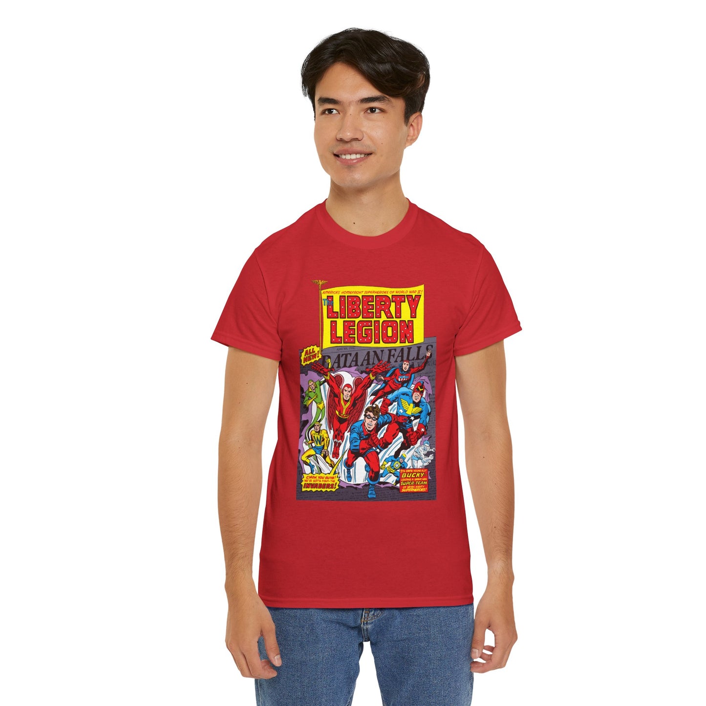 Liberty Legion T-Shirt - Marvel Premiere #29 - Bucky, Miss America, Whizzer, Patriot, Red Raven - Marvel Comics