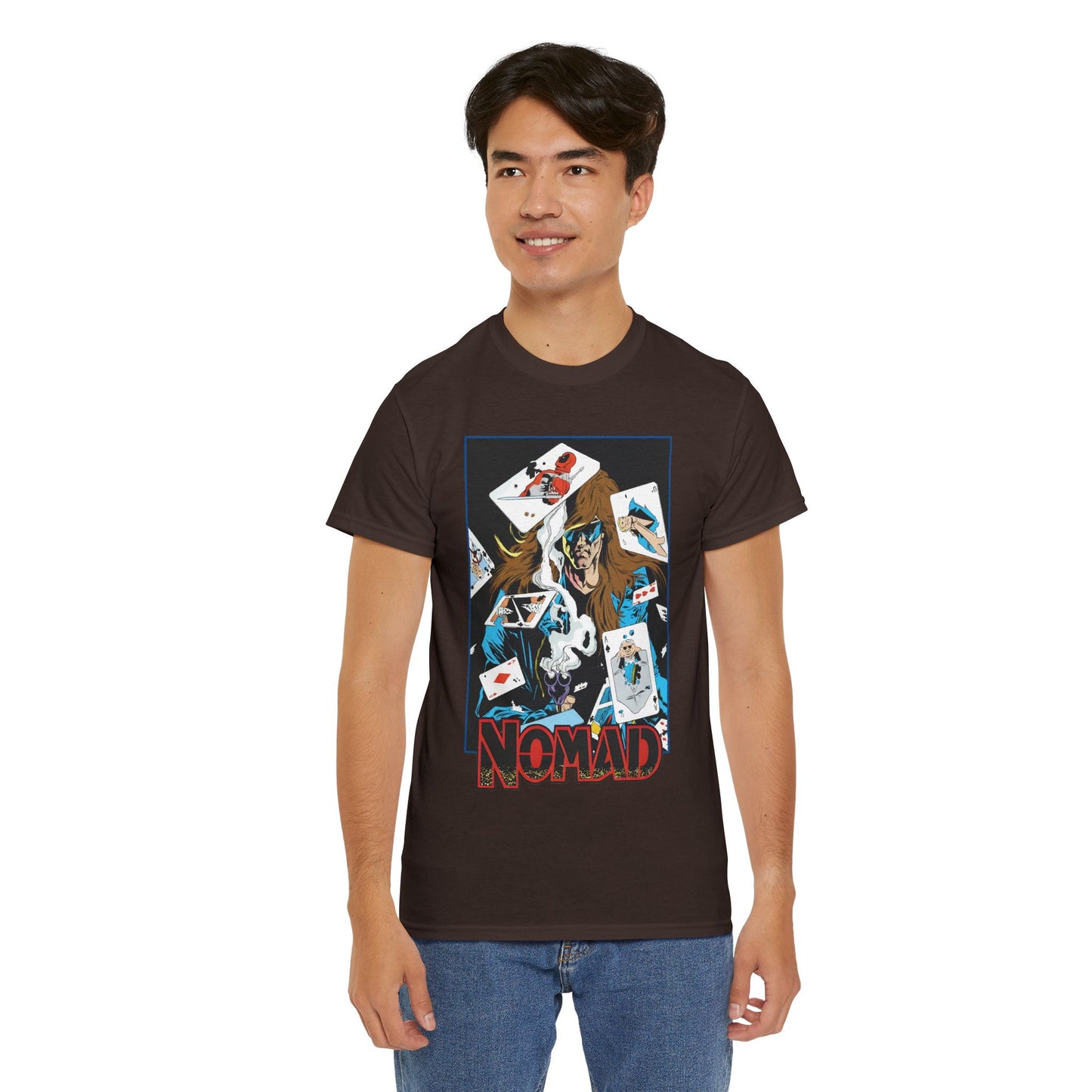 Nomad T-Shirt - S. Clarke Hawbaker, Mark McKenna Art - Jack Monroe - Playing Cards with Deadpool & Bushwacker - Marvel Comics