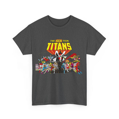 New Teen Titans T-Shirt - George Perez Art - Nightwing, Starfire, Cyborg, Speedy, Bumblebee, Hawk, Dove, Speedy, Wonder Girl, Terra, Lilith - DC Comics