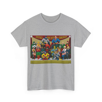 JSA T-Shirt - Sandman, Starman, Atom, Dr Fate, Mr Terrific, Flash, Green Lantern - DC Comics - Justice Society of America - Golden Age