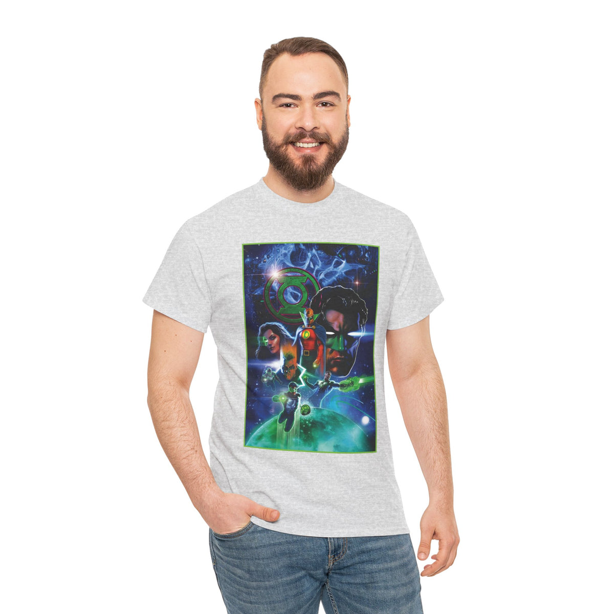 Green Lantern T-Shirt - Liam Sharp Art - Alan Scott, Hal Jordan, Kyle Rayner - DC Comics