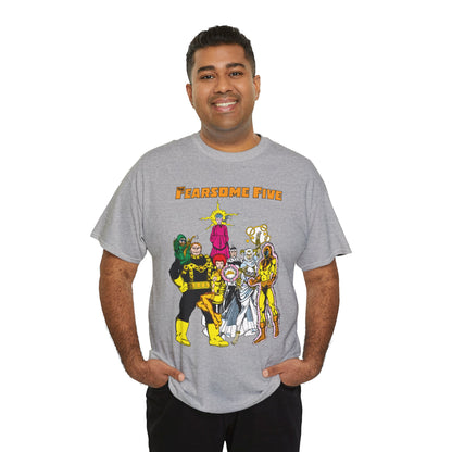 Fearsome Five T-Shirt - George Perez Art - Dr Light, Shimmer, Mammoth, Gizmo, Psimon, Jinx, Neutron - Who's Who Art - DC Comics