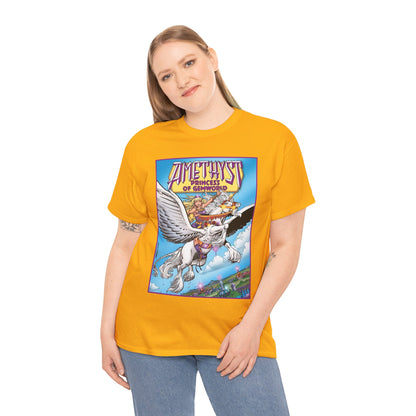 Amethyst Princess of Gemworld T-Shirt - George Perez Art - Riding Her Pegasus - DC Comics