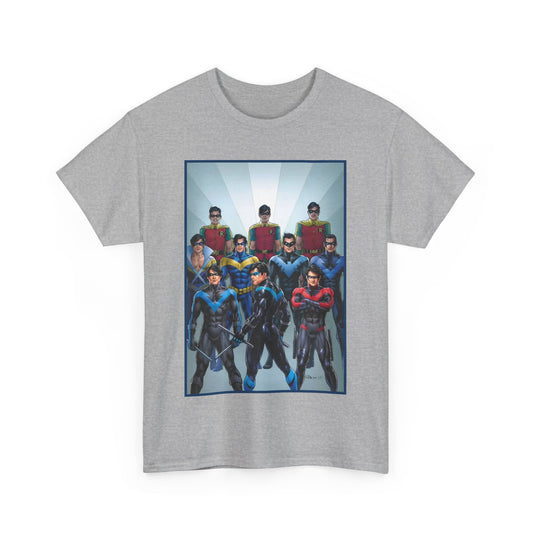 Nightwing Through the Ages T-Shirt - Nicola Scott Art - Dick Grayson, Robin the Boy Wonder - Batman Sidekick - New Teen Titans Leader - DC Comics