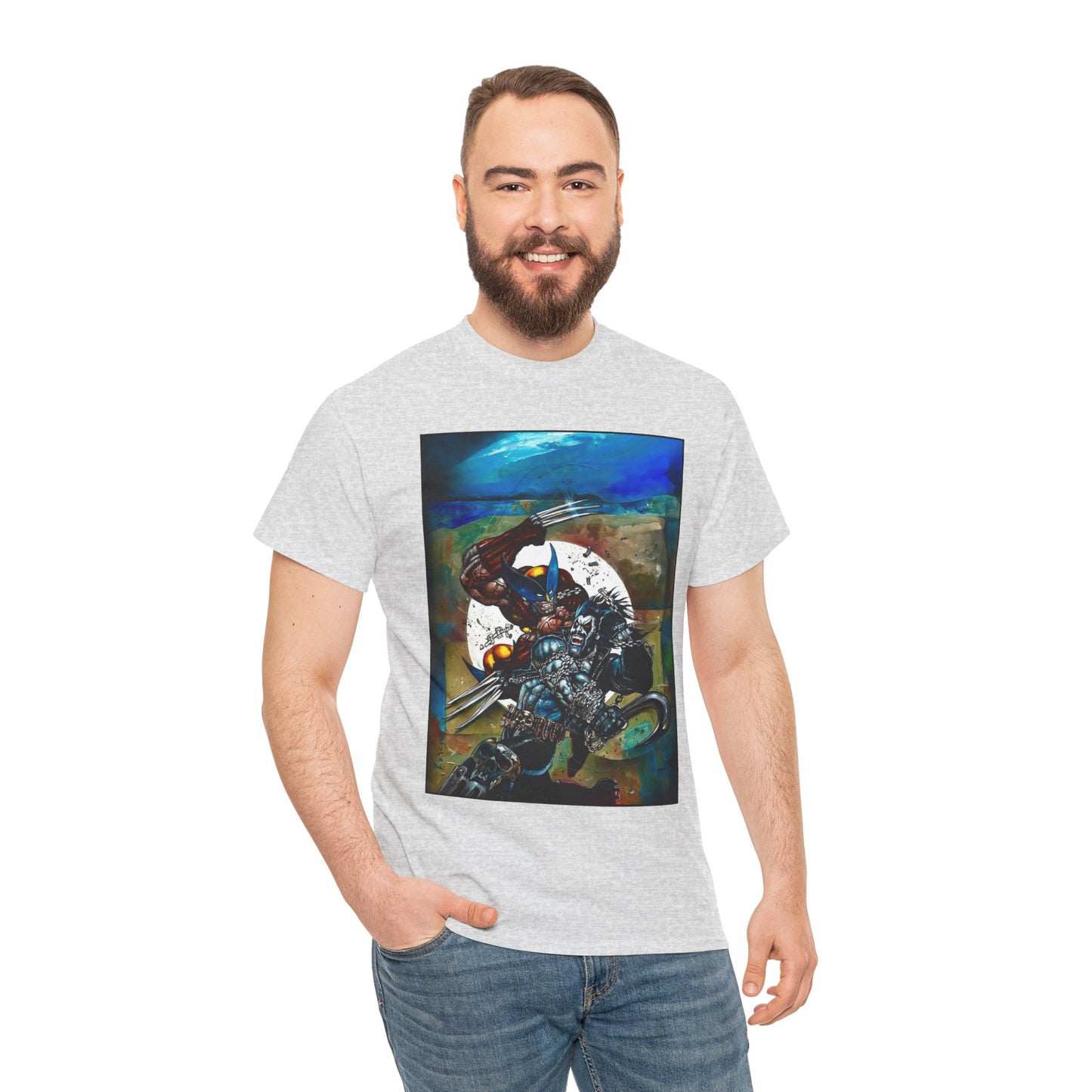 Lobo/Wolverine T-Shirt - Simon Bisley Art - DC/Marvel Comics