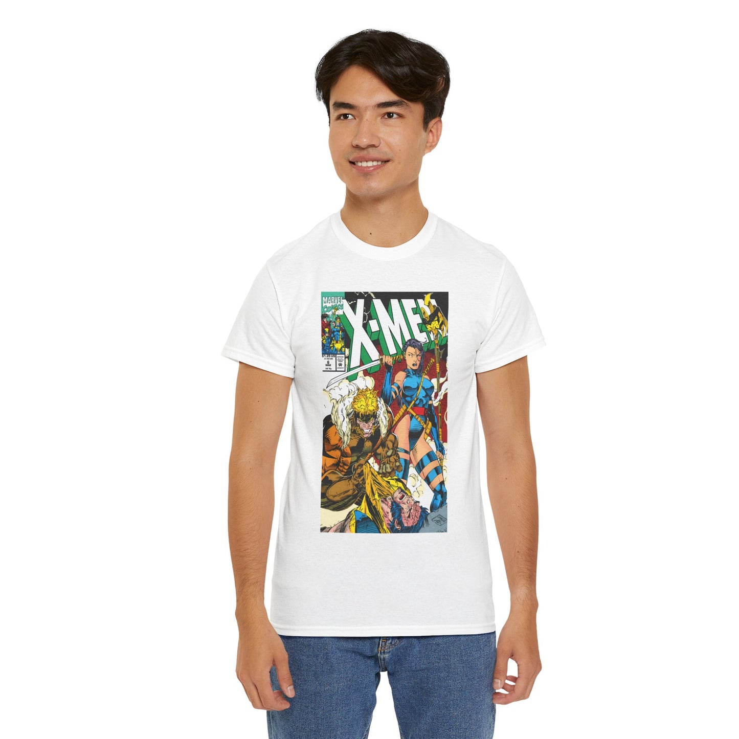 X-Men #6 T-Shirt - Jim Lee Art - Psylocke & Sabretooth - Marvel Comics