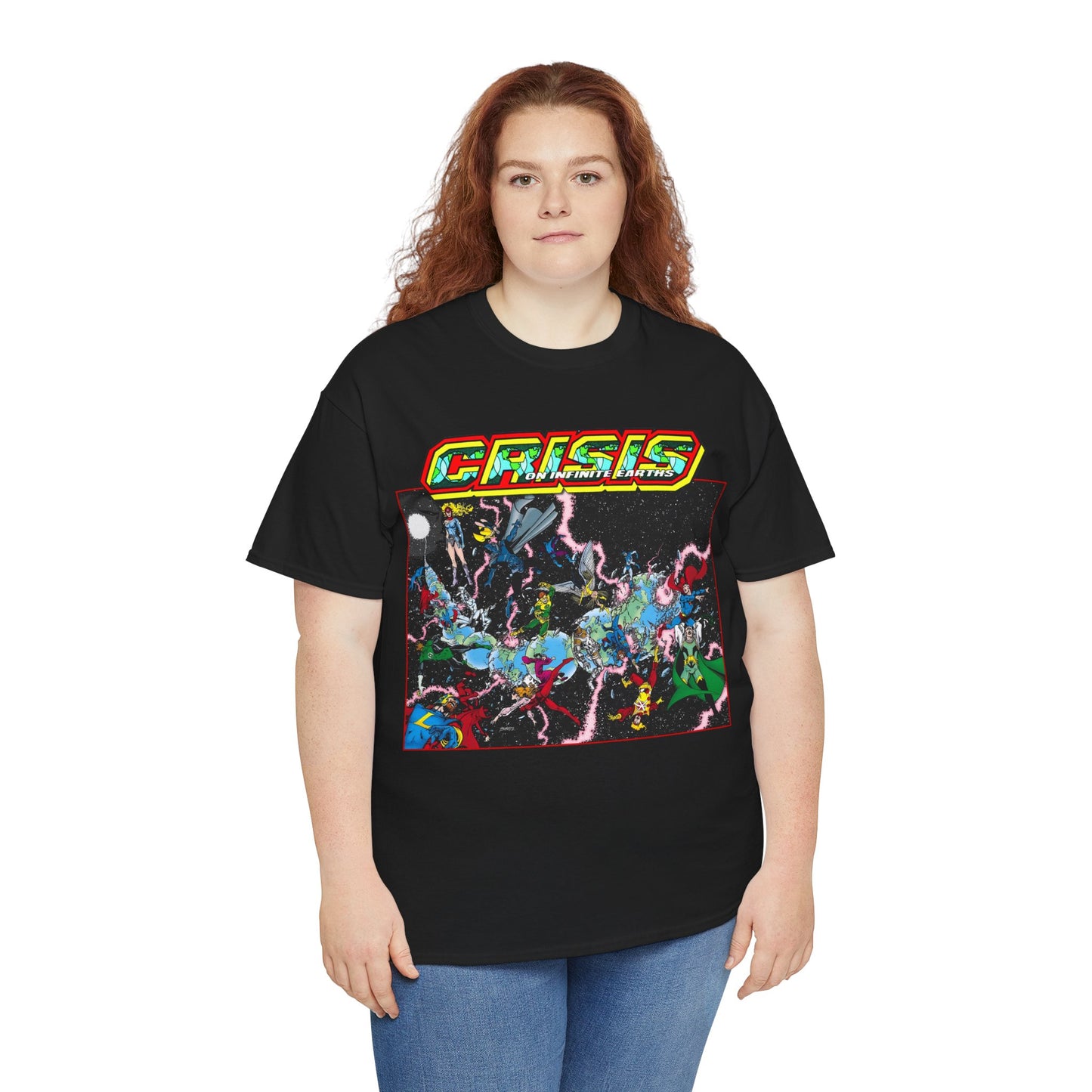 Crisis on Infinite Earths T-Shirt - George Perez Art - #1 Cover, First Issue - Harbinger, Pariah, Obsidian, Firestorm - DC Comics