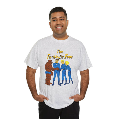 Fantastic Four T-Shirt - Hanna-Barbera 1960s Cartoon - Human Torch, The Thing, Invisible Woman - Marvel Comics
