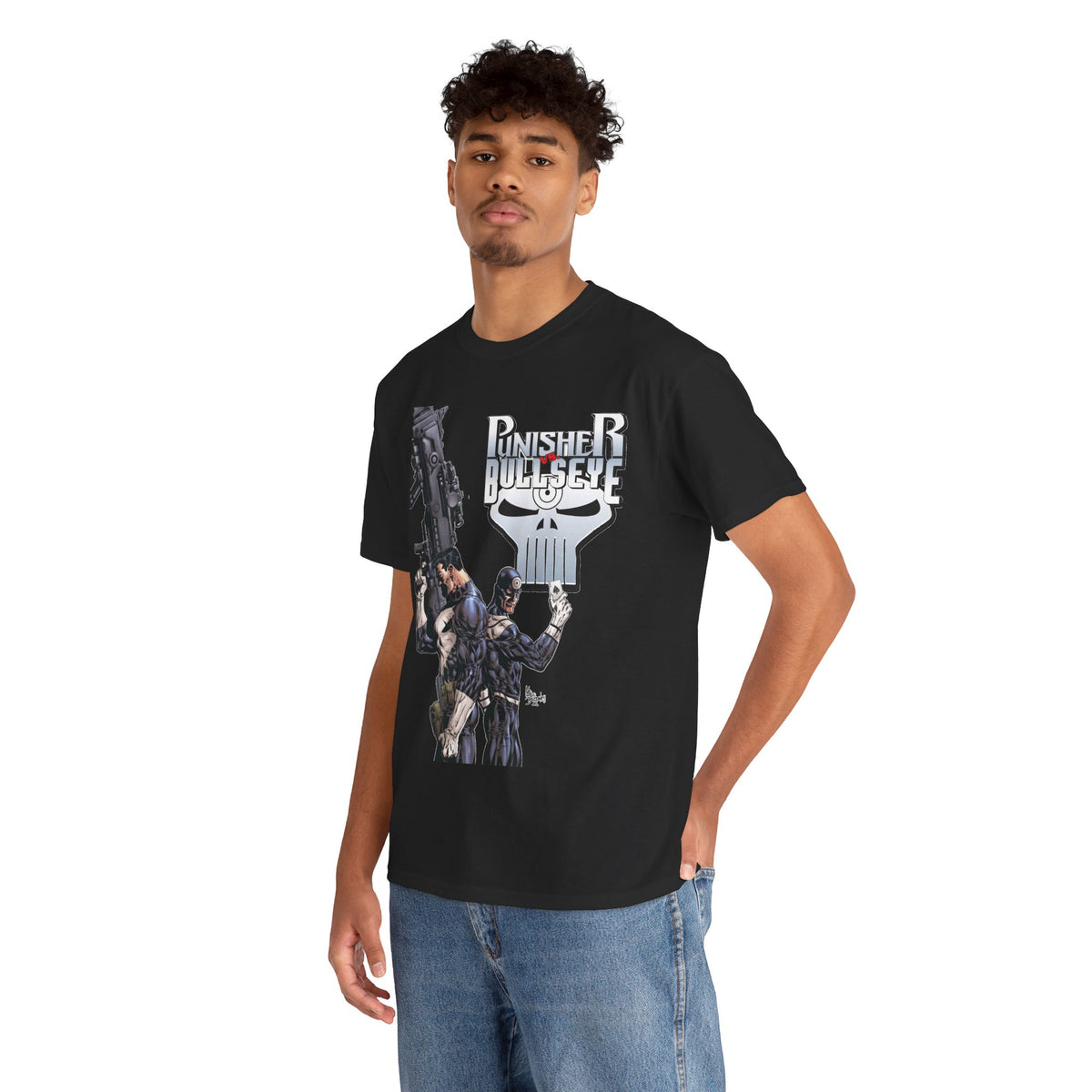 Punisher Vs Bullseye T-Shirt -Mike Deodato Jr Art - Marvel Comics