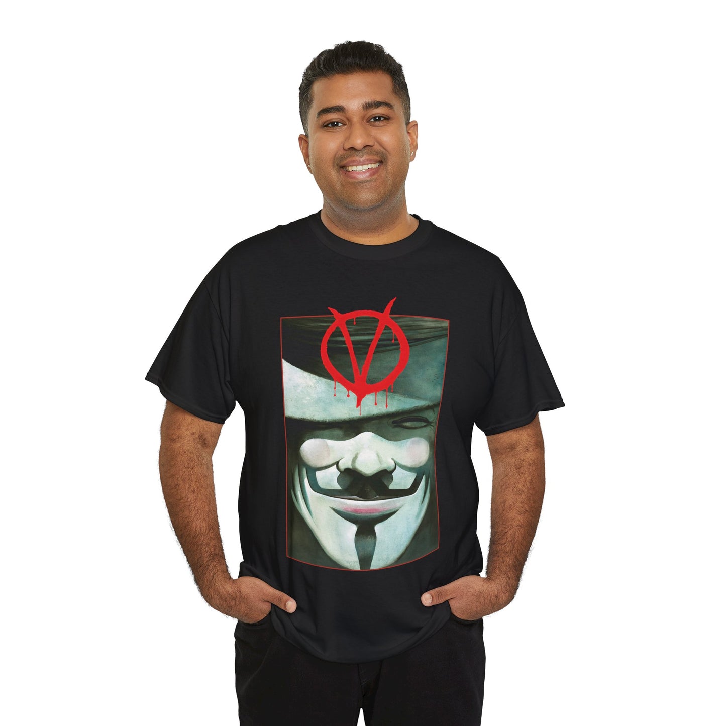 V For Vendetta T-Shirt - David Lloyd Art - Guy Fawkes Mask - DC Comics