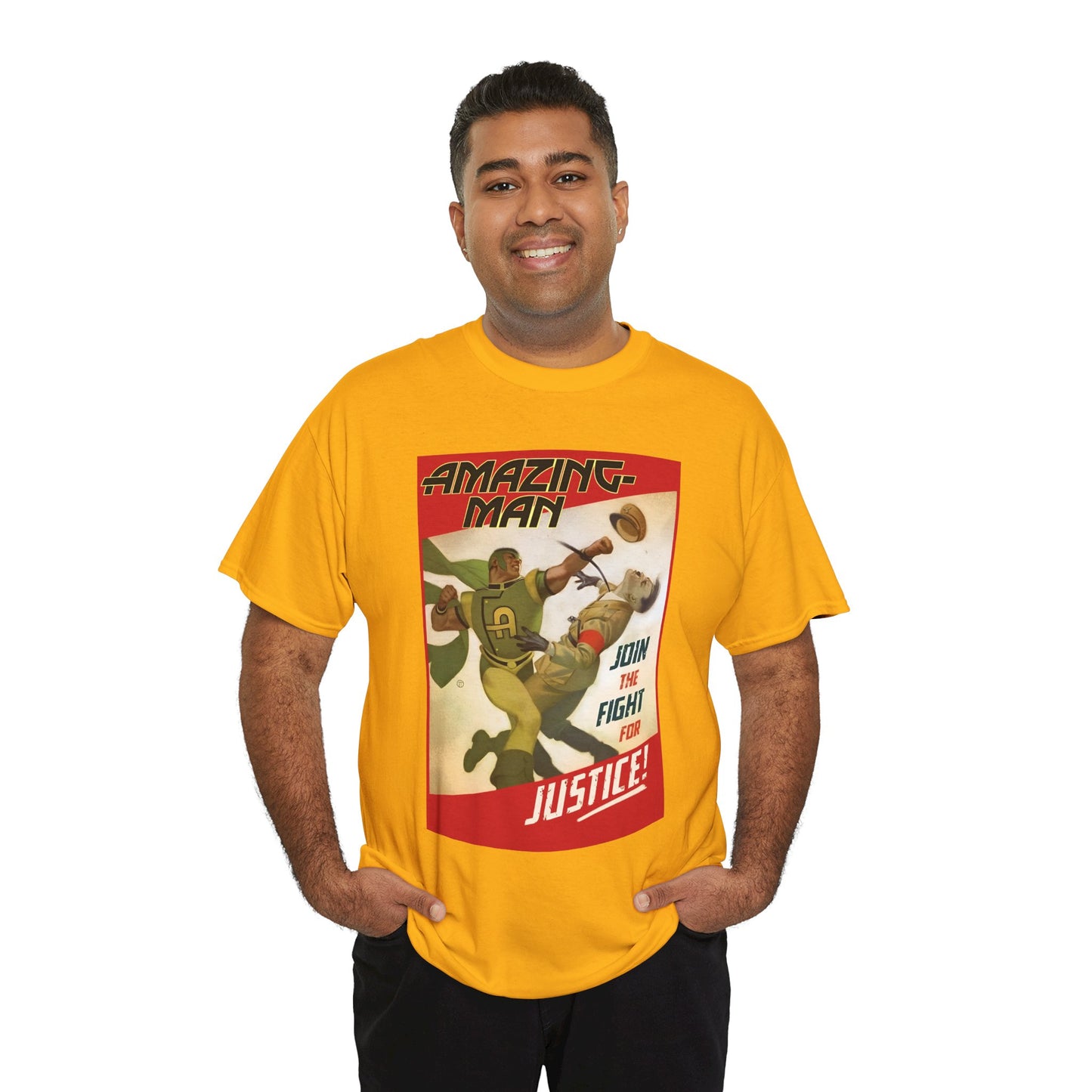 Amazing Man T-Shirt - All-Star Squadron - Join the Fight for Justice - DC Comics
