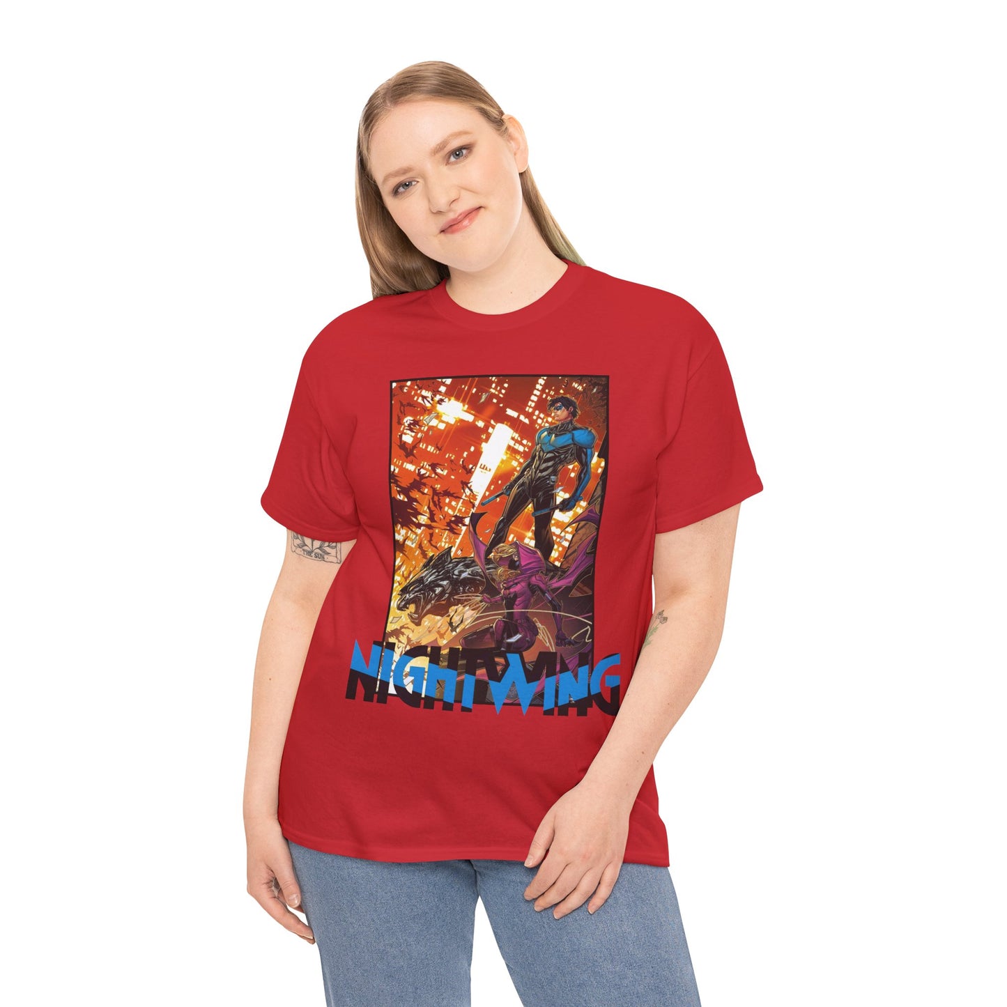 Nightwing & Spoiler T-Shirt - Jonboy Meyers Art - Gotham City & Bludhaven - DC Comics