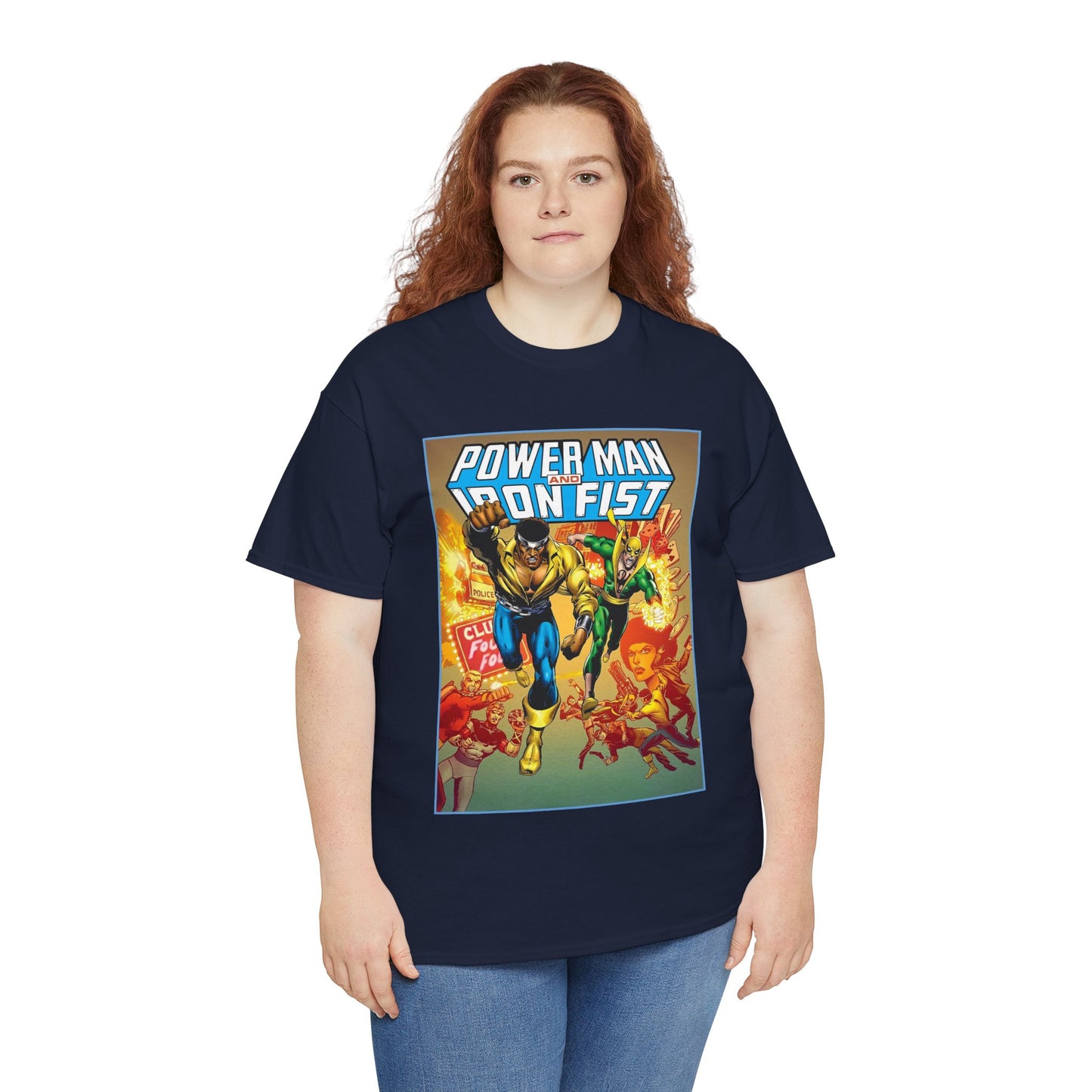 Power Man & Iron Fist T-Shirt - Luke Cage & Danny Rand - Popular Marvel Comics 1970s Series - Heroes for Hire - Great Retro Art