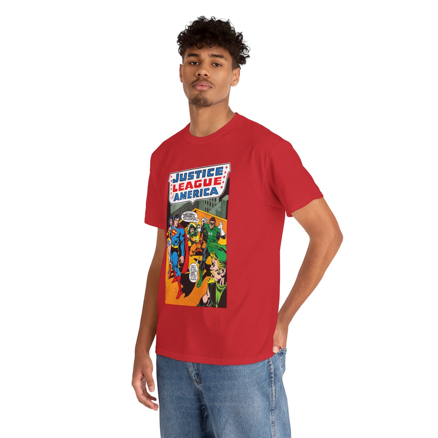 Justice League of America T-Shirt - Dick Dillin Art - Superman, Wonder Woman, Green Arrow, Green Lantern - DC Comics