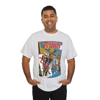 New Titans T-Shirt - George Perez Art - Troia 1st Appearance - Nightwing, Cyborg, Starfire, Raven, Jericho, Changeling - DC Comics