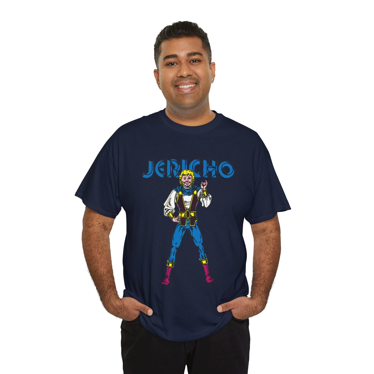 Jericho T-Shirt - George Perez Art - New Teen Titans Member - Son of Deathstroke, Brother of Ravager - DC Comics