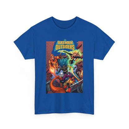 Batman & the Outsiders T-Shirt - Jim Aparo Art - Metamorpho, Katana, Halo, Black Lightning, Geo-Force - DC Comics
