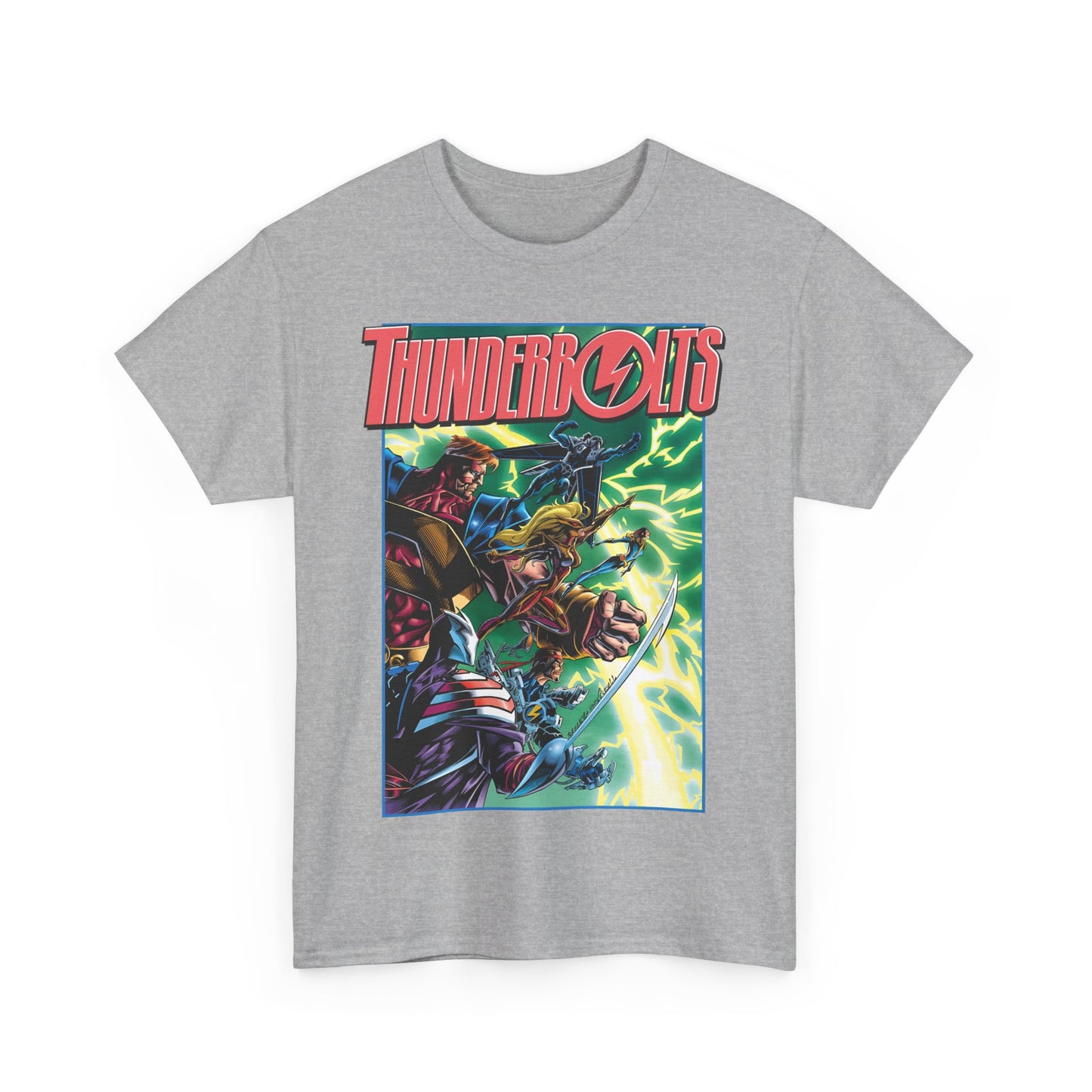 Thunderbolts T-Shirt - Amazing Mark Bagley Art - Citizen V, MACH-1, Atlas, Songbird, Fixer, Techno - Marvel Comics Characters - Avengers Connection