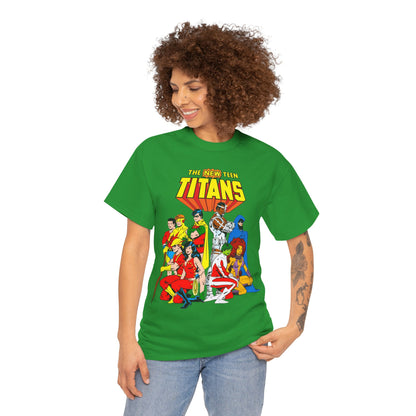New Teen Titans T-Shirt - George Perez Art - Robin, Wonder Girl, Starfire, Raven, Cyborg, Speedy, Aqualad - DC Comics