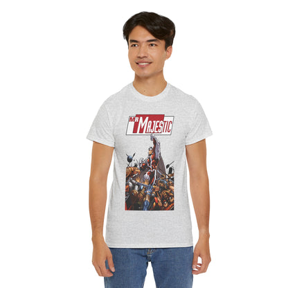 Mr. Majestic T-Shirt - Ed McGuiness Art - Flying Above His Attackers - DC/Wildstorm Comics