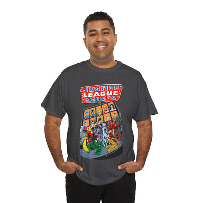 Justice League of America T-Shirt - George Perez Art - Wonder Woman, Hourman, Batman, Firestorm - SSOSV - DC Comics