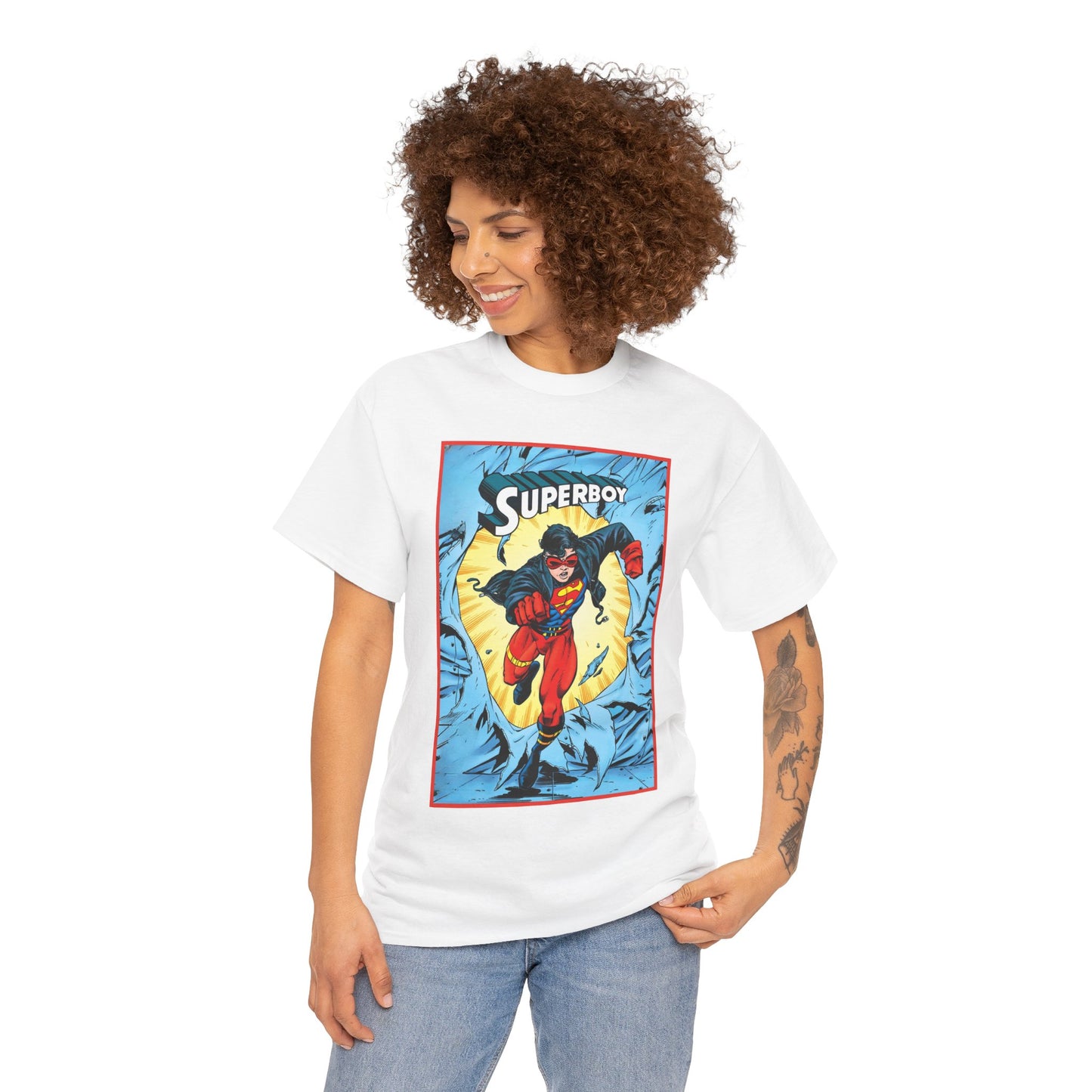 Superboy T-Shirt - Tom Grummett Art - Reign of the Supermen Storyline from the 1990s - Kon-El, Connor Kent - Superman Family - DC Comics