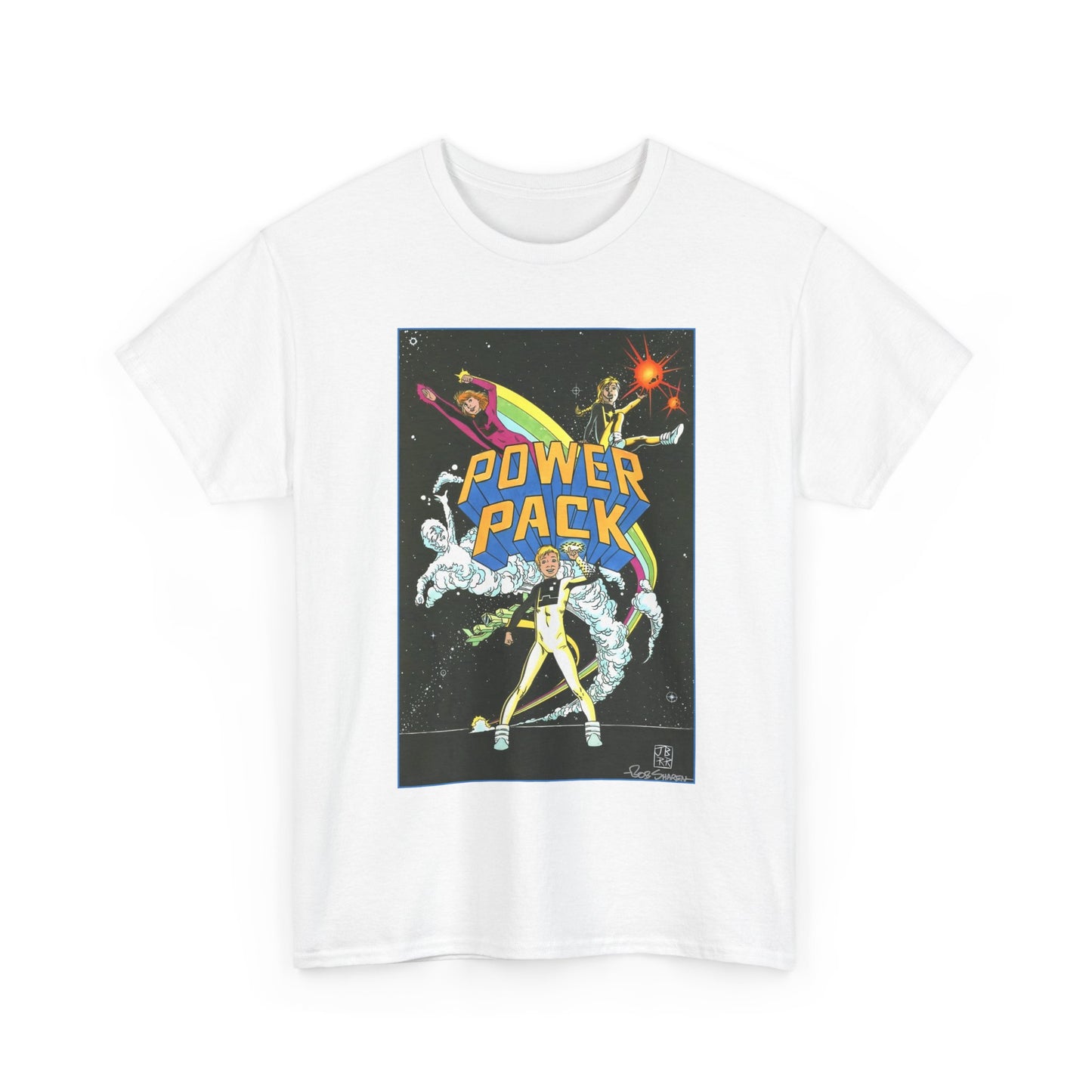 Power Pack T-Shirt - June Brigman, Roy Richardson, Bob Share Art - Ad Recreation - Marvel Comics