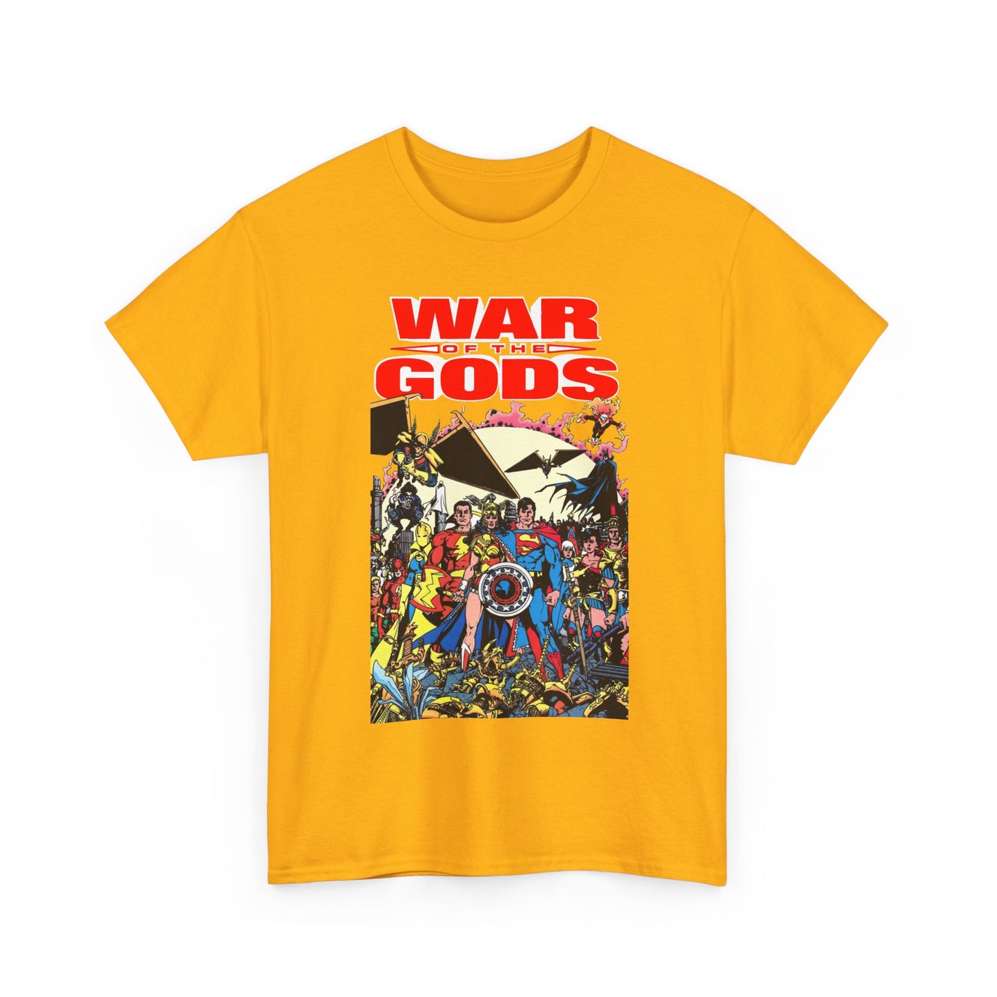 War of the Gods T-Shirt - George Perez Art - Wonder Woman Story - Superman, Captain Marvel, Hawkman, Firestorm, Dr Fate, Troia, Lobo, Batman - DC Comics