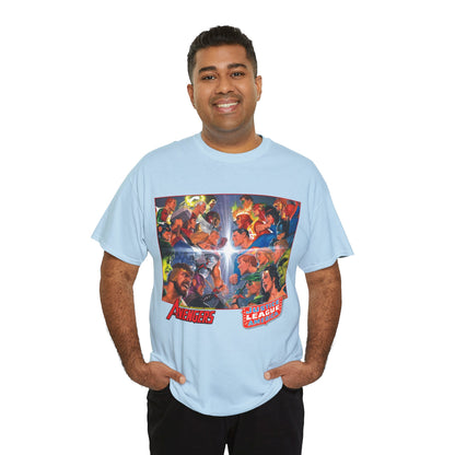 Avengers/Justice League of America T-Shirt - Alex Ross Art, George Perez Homage - DC Comics, Marvel Comics