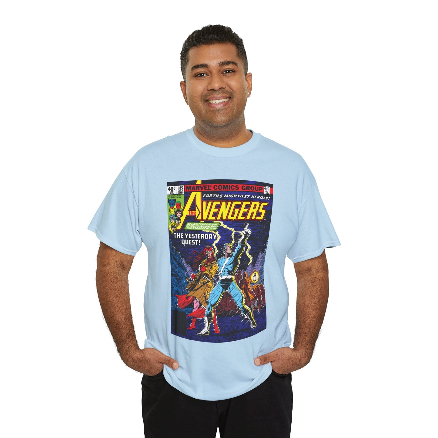 Avengers #185 T-Shirt - George Perez Art - Quicksilver, Scarlet Witch - Marvel Comics