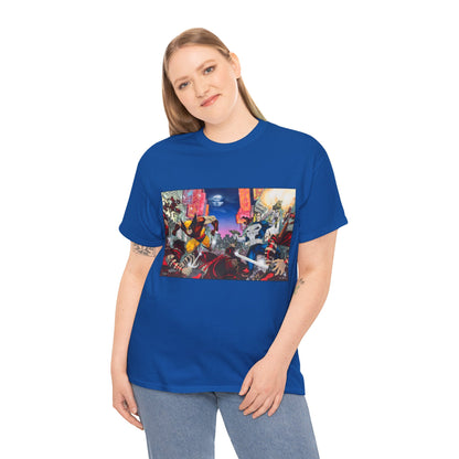 Wolverine & Punisher T-Shirt - Jim Lee Art - Vs The Hand - Marvel Comics