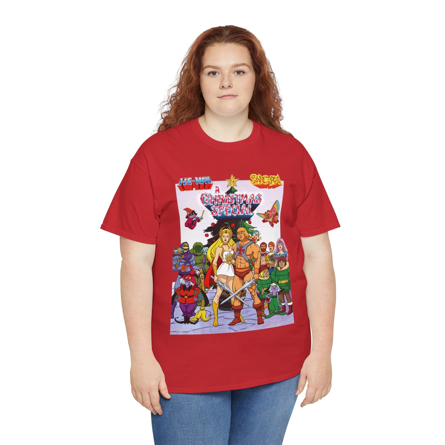 He-Man & She-Ra Christmas Special T-Shirt - MOTU & POP - Upcoming Masters of the Universe 2026 Movie - Filamation Art