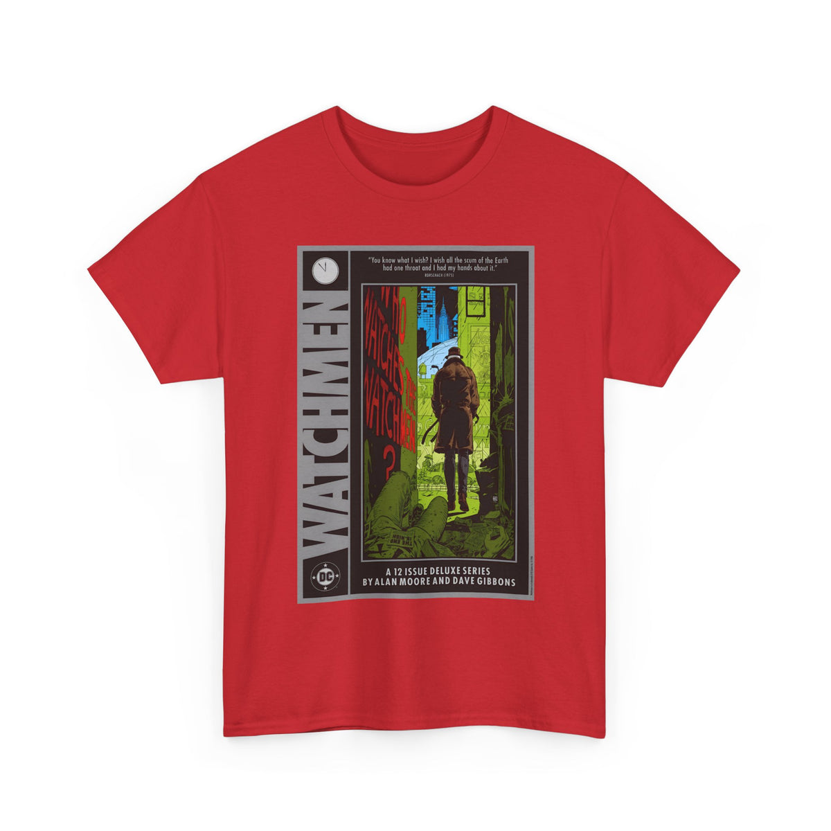 Watchmen Ad T-Shirt - Dave Gibbons Art - Rorschach - DC Comics