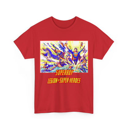 Superboy & Legion of Super-Heroes T-Shirt - Alex Ross Art - Saturn Girl, Brainiac 5, Lightning Lad, Shadow Lass, Dawnstar, Karate Kid - DC Comics